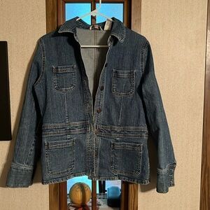 Women’s blue jean jacket size large